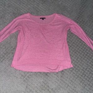 AEO Pink Crew Thin Sweater.
